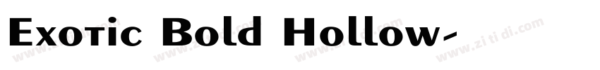 Exotic Bold Hollow字体转换